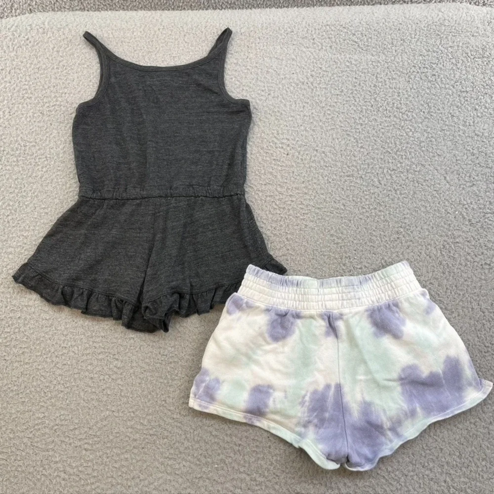 Chaser Z Supply So Niki Lot Outfit Girls 5 Romper Sweatshirt Sweatpants Play